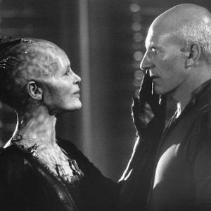 Still of Alice Krige and Patrick Stewart in Star Trek First Contact 1996