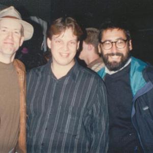 Steven Banks, Jeff Johnsen, and John Landis at Universal Halloween Horror Nights.