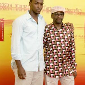 Spike Lee and Anthony Mackie at event of She Hate Me 2004