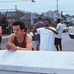 Spike Lee John Leguizamo and Adrien Brody in Summer of Sam 1999