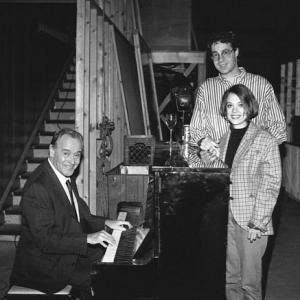 Morris Ruskin with wife Karna and Jack Lemmon on the set of Glengarry Glen Ross.