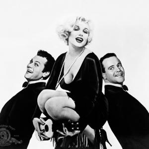 Still of Marilyn Monroe Tony Curtis and Jack Lemmon in Dziaze tik merginos 1959