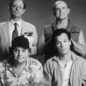 Still of Michael Keaton, Christopher Lloyd, Peter Boyle and Stephen Furst in The Dream Team (1989)