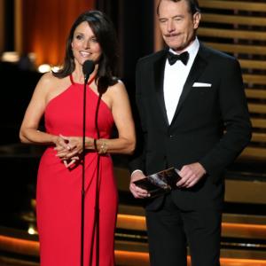 Julia LouisDreyfus and Bryan Cranston at event of The 66th Primetime Emmy Awards 2014