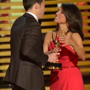 Julia LouisDreyfus and Jim Parsons at event of The 66th Primetime Emmy Awards 2014