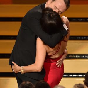 Julia Louis-Dreyfus and Bryan Cranston at event of The 66th Primetime Emmy Awards (2014)