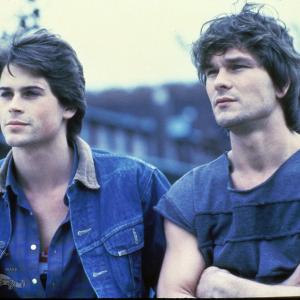 Still of Rob Lowe and Patrick Swayze in Youngblood 1986