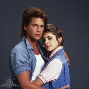 Still of Rob Lowe and Cynthia Gibb in Youngblood 1986