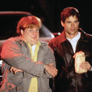 Still of Chris Farley and Rob Lowe in Tommy Boy 1995