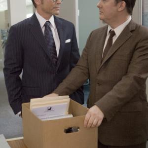 Still of Rob Lowe and Ricky Gervais in The Invention of Lying 2009
