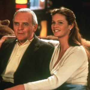 Still of Anthony Hopkins and Elle Macpherson in The Edge (1997)