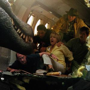Still of Ta Leoni William H Macy and Sam Neill in Jurassic Park III 2001
