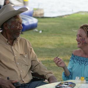 Still of Morgan Freeman and Virginia Madsen in The Magic of Belle Isle (2012)