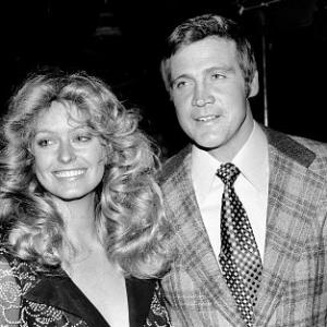 Farrach Fawcett with Lee Majors at an ABC Affiliate Party 1974