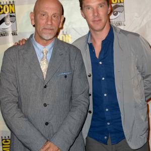John Malkovich and Benedict Cumberbatch at event of Penguins of Madagascar (2014)