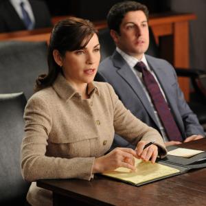 Still of Julianna Margulies and Jason Biggs in The Good Wife 2009