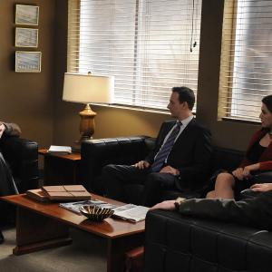 Still of Michael J Fox Julianna Margulies and Josh Charles in The Good Wife 2009