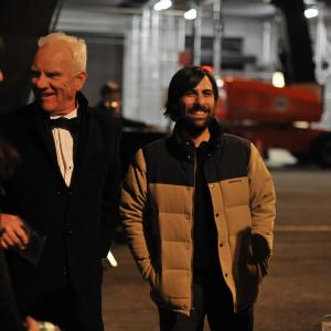 Still of Malcolm McDowell and Jason Schwartzman in Mozart in the Jungle 2014