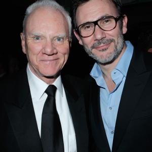 Malcolm McDowell and Michel Hazanavicius
