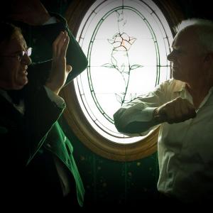 Malcolm McDowell and Peter Bellwood in Monster Butler (2010)