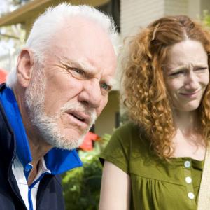 Still of Malcolm McDowell and Judy Greer in Barry Munday (2010)