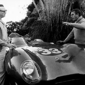 Steve McQueen with his Lotus 1960