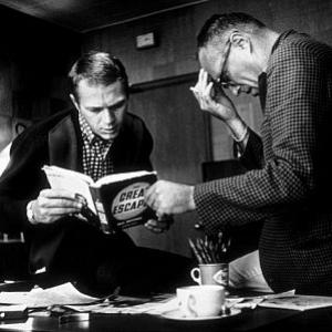 Steve McQueen and director John Sturgess at Goldwyn Studios 1960