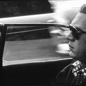 Steve McQueen in his 1957 Jaguar XK SS Hollywood, CA