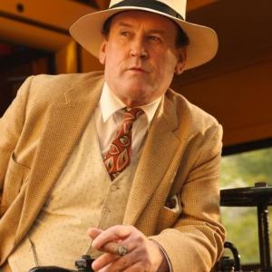 HL Mencken (Colm Meaney) on the train in Dayton, TN, in from Baltimore where he was the editor of the Sun.