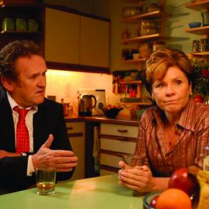 Colm Meaney and Imelda Staunton in Three and Out 2008
