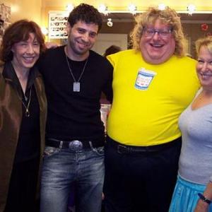 Mr. Evgeny Afineevsky with Ms. Lily Tomlin, Bruce Vilanch and Ms. Bette Midler behind the scenes of the musical 