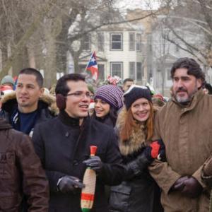 Still of John Leguizamo Alfred Molina Elizabeth Pea Debra Messing Freddy Rodrguez Melonie Diaz Luis Guzmn Jay Hernandez and Vanessa Ferlito in Nothing Like the Holidays 2008