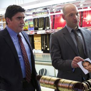 Still of Alfred Molina and Corey Stoll in Law & Order: Los Angeles (2010)