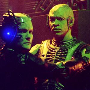 Still of Kate Mulgrew and Tim Russ in Star Trek Voyager 1995