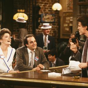 Still of Kate Mulgrew Ted Danson and David Paymer in Cheers 1982