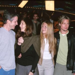 Brad Pitt Jennifer Aniston Dermot Mulroney and Catherine Keener at event of Erin Brockovich 2000