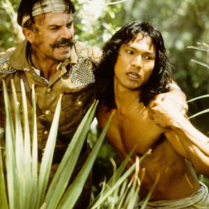 Still of Sam Neill and Jason Scott Lee in The Jungle Book 1994