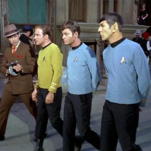 Still of Leonard Nimoy William Shatner DeForest Kelley and Lee Delano in Star Trek 1966