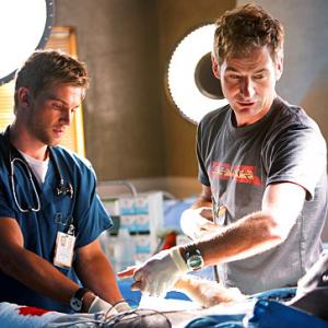 Still of Jeremy Northam and Mike Vogel in Miami Medical 2010