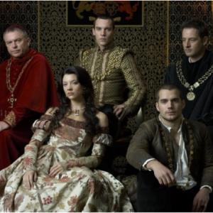 Sam Neill, Jeremy Northam, Jonathan Rhys Meyers and Natalie Dormer in The Tudors (2007)