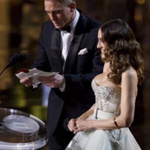 Presenters Daniel Craig left and Sarah Jessica Parker during the live ABC Telecast of the 81st Annual Academy Awards from the Kodak Theatre in Hollywood CA Sunday February 22 2009