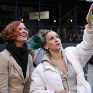 Sarah Jessica Parker and Cynthia Nixon at event of Seksas ir miestas (2008)