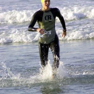 Alexandra at the Malibu Triathlon September 17 2000 winning in the female celebrity division