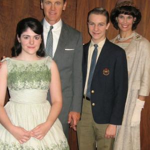 Alexandra Paul as Duck Phillips Mark Moses exwife with their kids on the set of Mad Men 2008