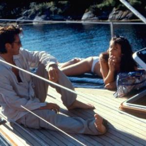 Still of Elizabeth Hurley and Sean Penn in The Weight of Water 2000