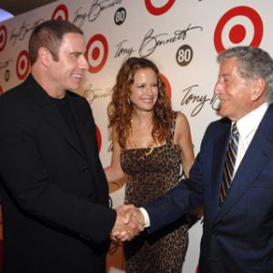 John Travolta Kelly Preston and Tony Bennett
