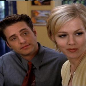 Still of Jason Priestley and Jennie Garth in Beverli Hilsas, 90210 (1990)