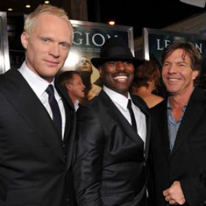 Dennis Quaid Paul Bettany and Tyrese Gibson at event of Legionas 2010