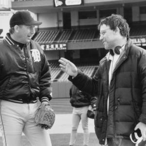 Still of Kevin Costner and Sam Raimi in For Love of the Game 1999