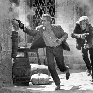 Still of Paul Newman and Robert Redford in Butch Cassidy and the Sundance Kid 1969